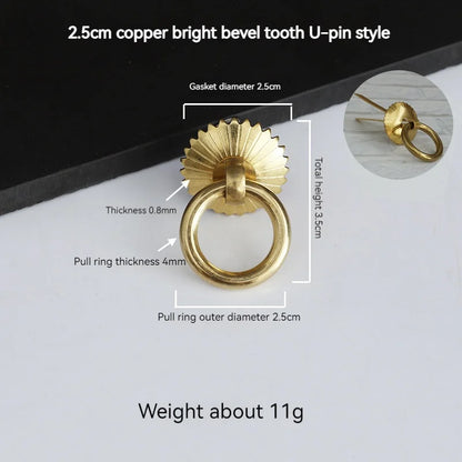 Chinese Medicine Cabinet Circular Ring Tea Can Pull