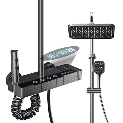 Gray Piano Keys Bathroom Shower Faucet Multiple Water