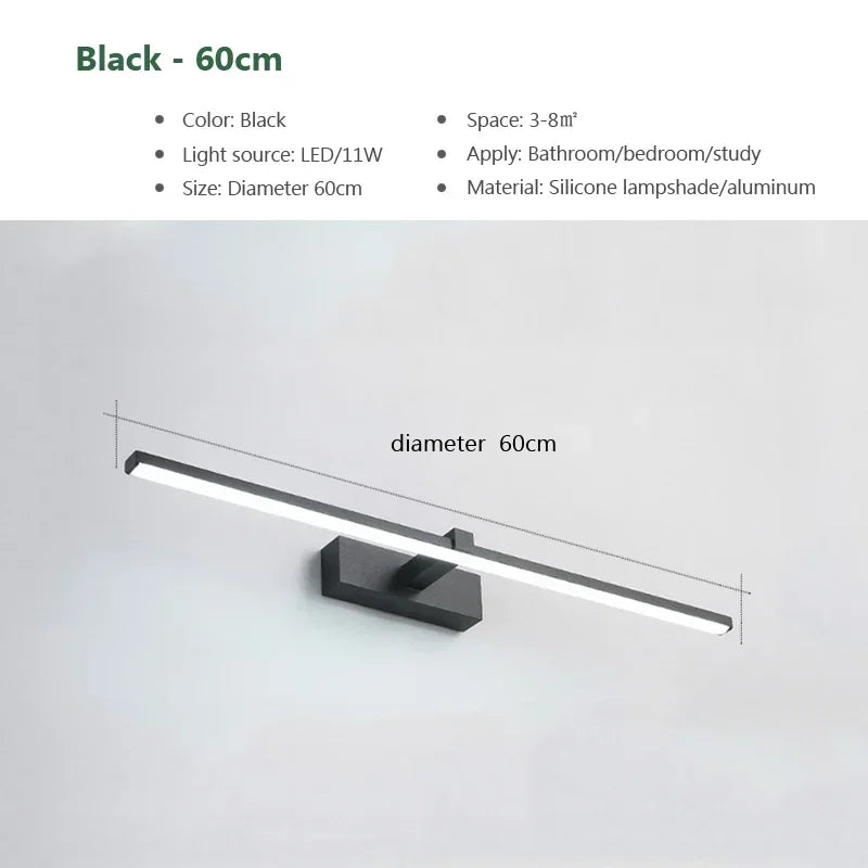 Modern Led Wall Light Bathroom Hardwares Wall Lamp