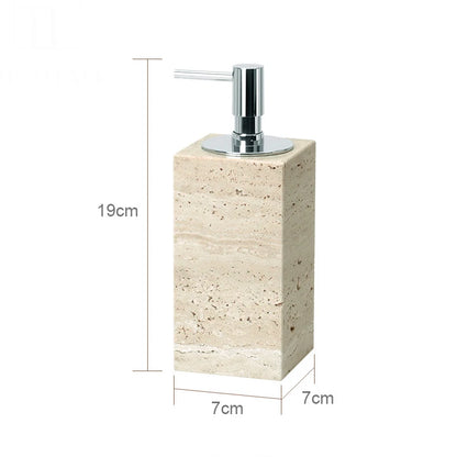 Beige Travertine Bathroom Natural Marble Soap Dispenser Soap