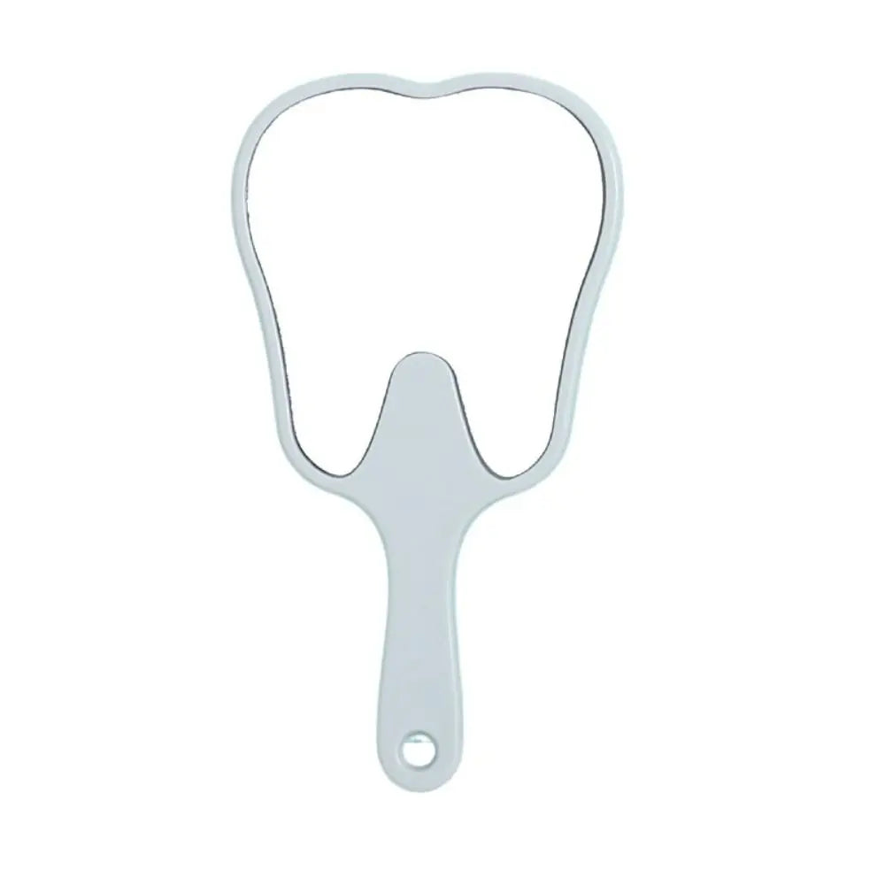 Durable Plastic Tooth-Shaped Mirror Mini Lightweight Handheld