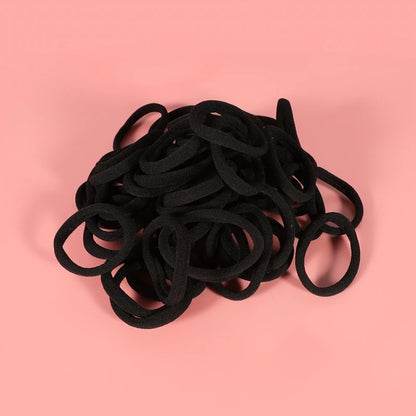 Black Towel Ring 50pcs High Elasticity Seamless Rubber