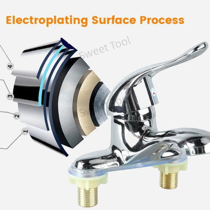 Bathroom Sink Faucet Dual Hole Handle Cold Water