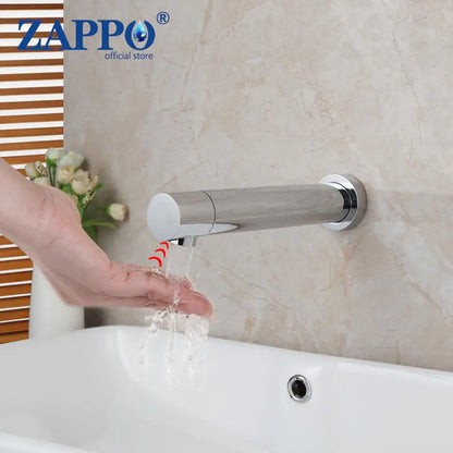 Zappo Matte Black Bathroom Faucet Wall Mount Sensor