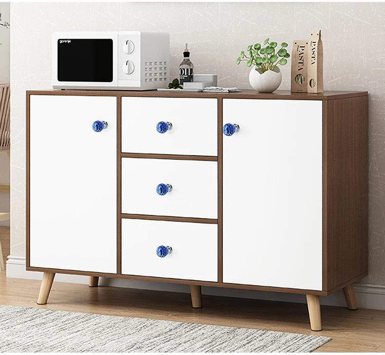 Colorful Crystal Glass Ball Pulls Knobs Wardrobe Door