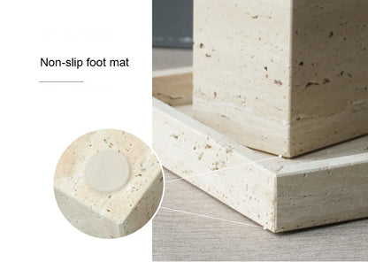 Beige Travertine Bathroom Natural Marble Soap Dispenser Soap
