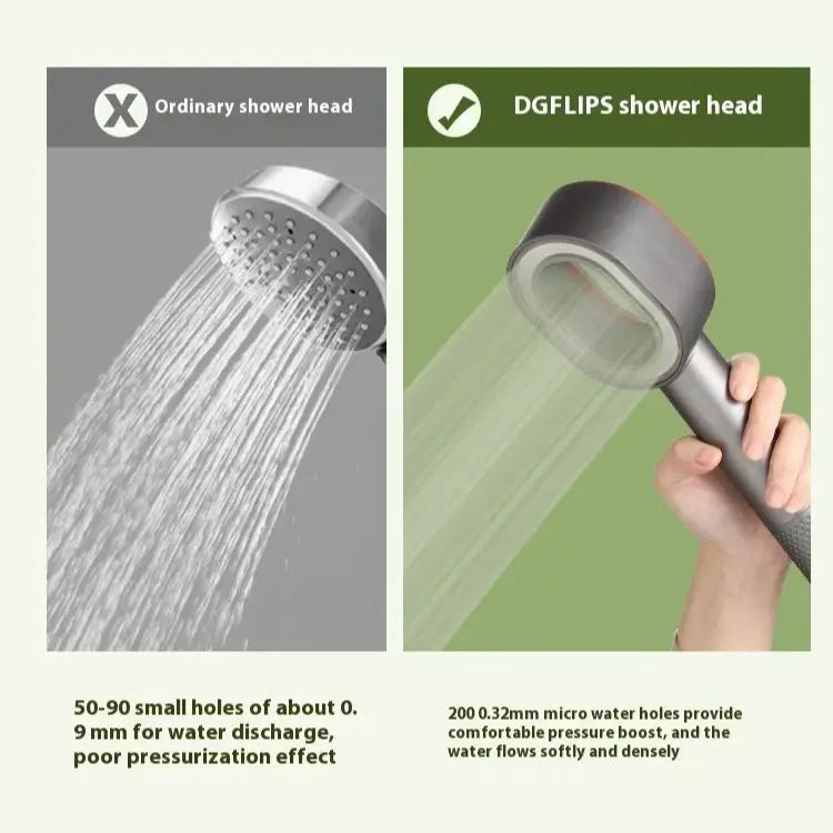 Luxury Filter Shower Head High Output Carbon Fiber
