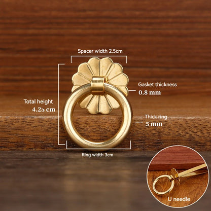 Chinese Medicine Cabinet Circular Ring Tea Can Pull