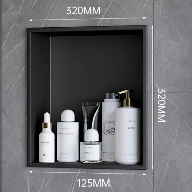 Stainless Steel Niche Bathroom Shelf-Embedded Tv Cabinet Style