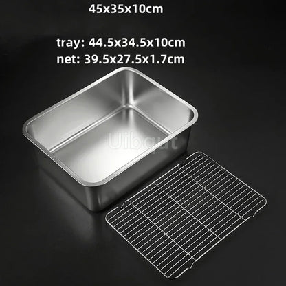 Deep Square Plate Basin Rack Pallet Stainless Steel