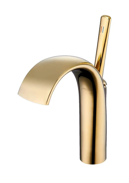 Rose Gold Basin Faucet Bathroom Lever Cold Sink
