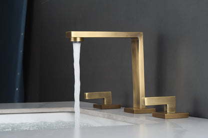 Brushed Gold Basin Faucet Total Brass Black Bathroom