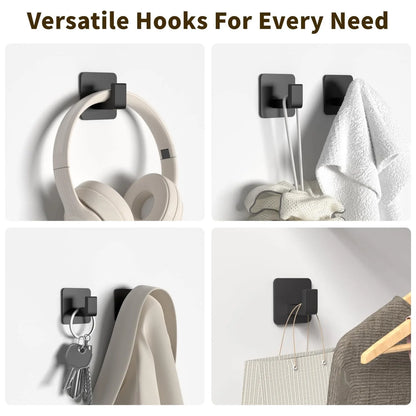 1-4pcs Strong Adhesive Wall Hook Sticker Hanging Coat