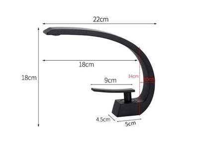 Basin Faucet Modern Bathroom Mixer Tap Black Gold