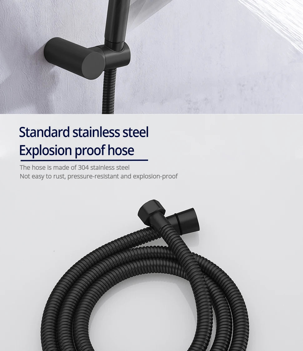 10 Inch Gunmetal Shower System Function Shower Faucet
