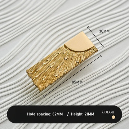 Unique Lines Satin Brass Handle Closet Wardrobe Door
