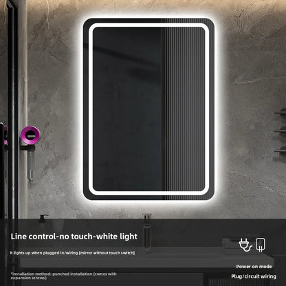Hotel Bathroom Mirror Square Smart Led Bathroom Light
