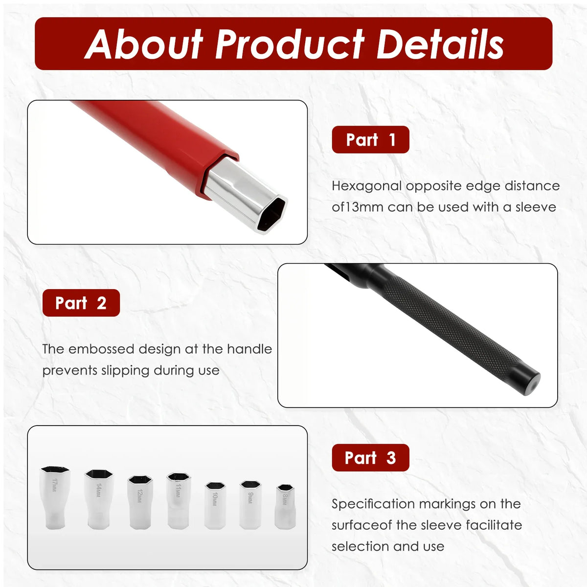 Carbon Steel Tap Wrench Adapter Bathroom Sink Faucet