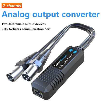 Dante Input Dongle Converter 2-Channel Analog Output Independent