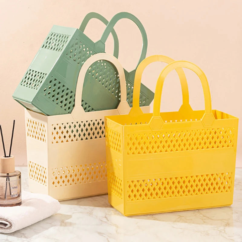 Shower Caddy Basket Handles Large Capacity Drainage Box
