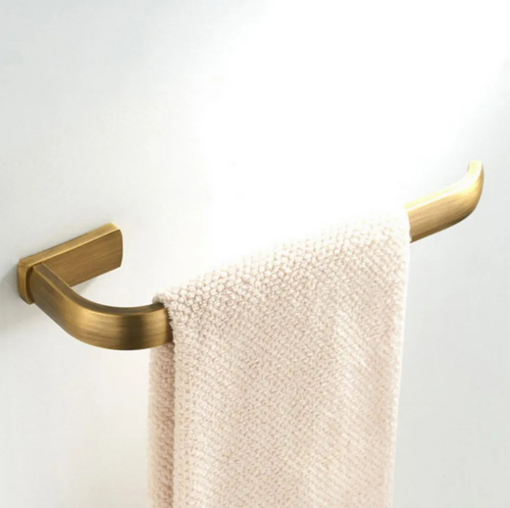 Antique Brass Square Bathroom Bath Hardware Wall Mounted