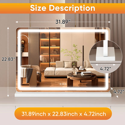 Mcq Rectangle Led Vanity Mirror Lights Usb Charging