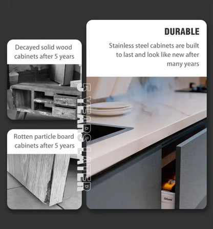 Custom 304 Stainless Steel Outdoor Cabinet Sink Full