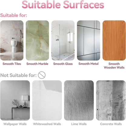 Shower Caddy Adhesive Pack Rustproof Stainless Steel Shower