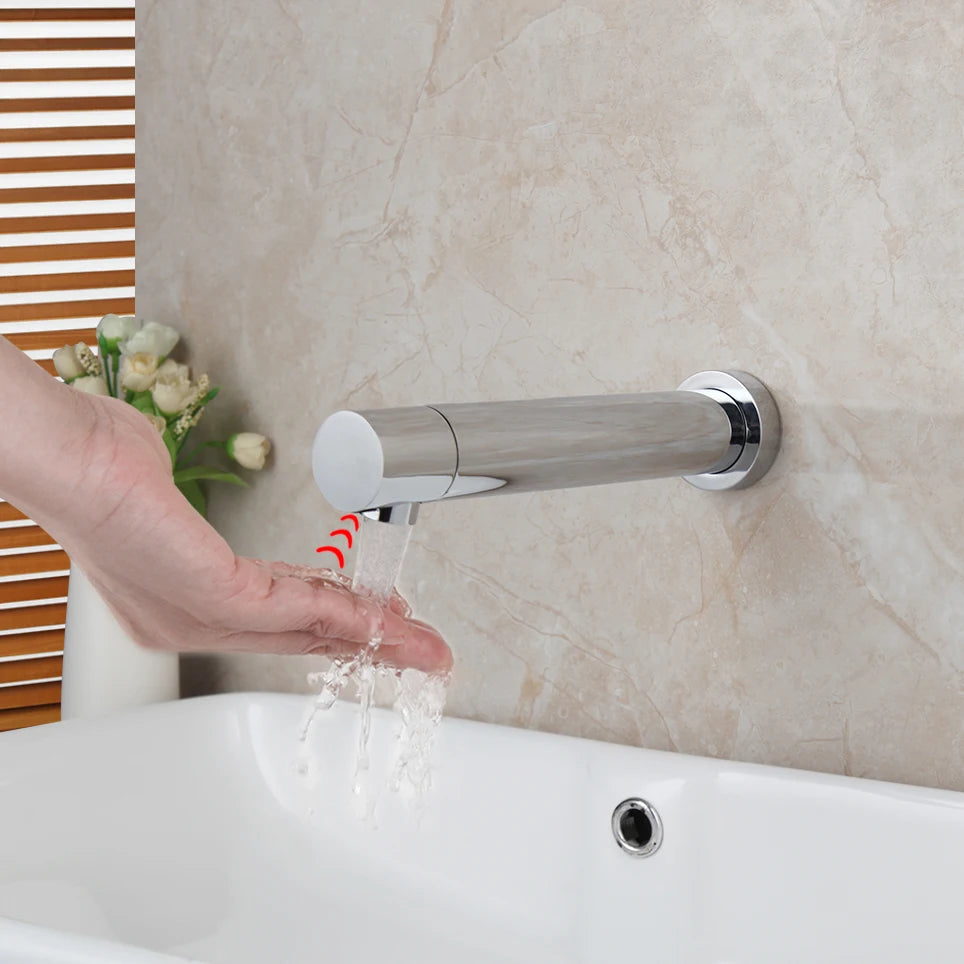 Zappo Matte Black Bathroom Faucet Wall Mount Sensor