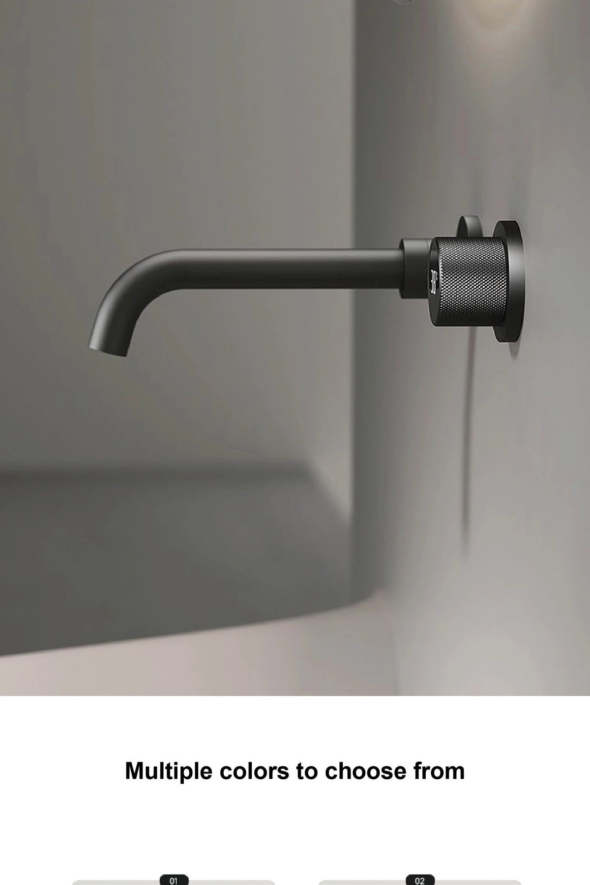 Gestana Luxury Led Digital Display Black Brass Bathroom
