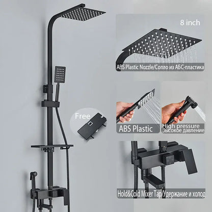 Black Shower Faucet Ways Showers Faucet Systems Adjustable