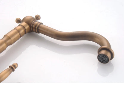 Bathroom Sink Faucet Antique Bronze Vessel Basin Faucet