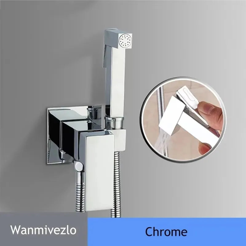 Zappo Gold Waterfall Faucet Roman Handheld Shower Deck