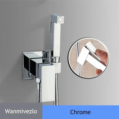 Zappo Gold Waterfall Faucet Roman Handheld Shower Deck