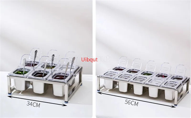 Stainless Steel Transparent Gn Pans Visible Food Exhibition