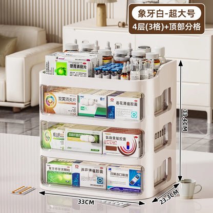 Storage Box Multi-Layer Dust-Proof Drawer Style Medicine Cabinet