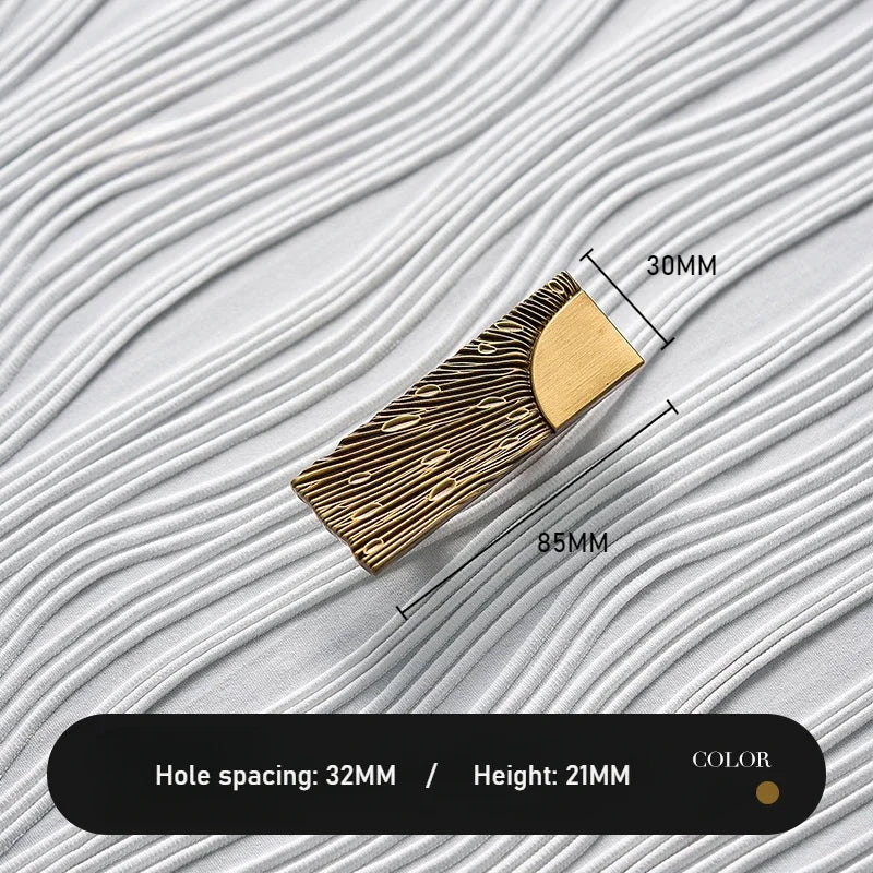 Unique Lines Satin Brass Handle Closet Wardrobe Door