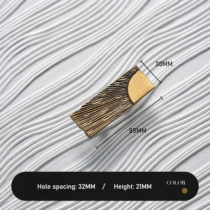 Unique Lines Satin Brass Handle Closet Wardrobe Door