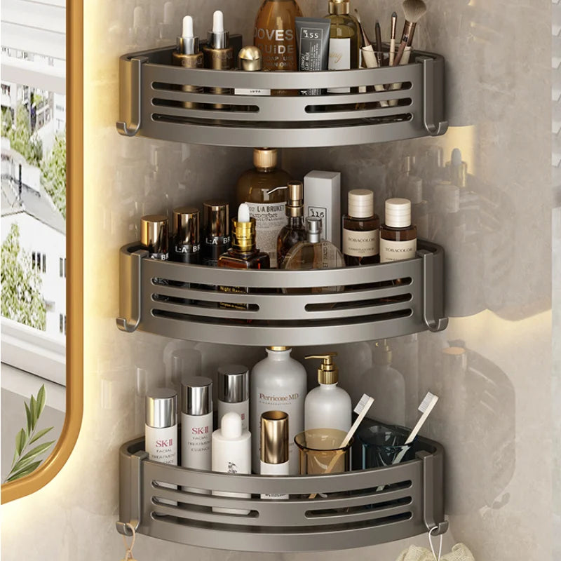 Corner Shower Caddy Adhesive Drilling Installation Options