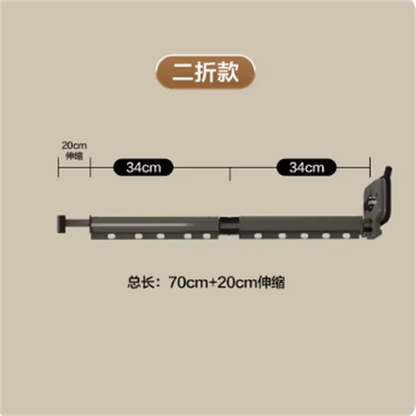 Suction Cup Shower Curtain Rod Foldable Adhesive Drilling
