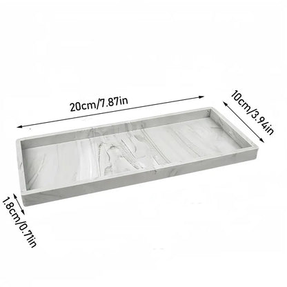 Thickened Bathroom Counter Tray Rectangular Lightweight Silicone