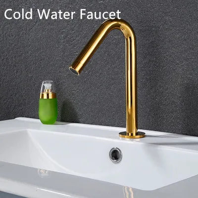 Tuqiu Smart Touch Bathrooomfaucet Gold Automatic Sensor Basin
