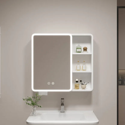 Smart Corner Round Space Aluminum Mirror Cabinet Wall