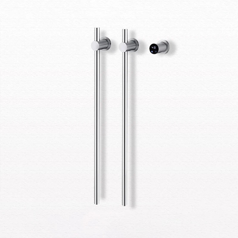 Bathroom Black Electric Towel Rack Hidden Wire Bath