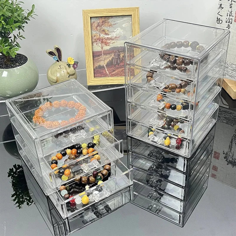 Transparent 5-Layer Storage Box Drawers Large Capacity Storing
