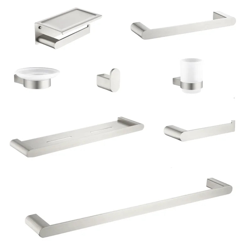 Bathroom Hardware Stainless Steel Bathroom Wall Mounted Towel
