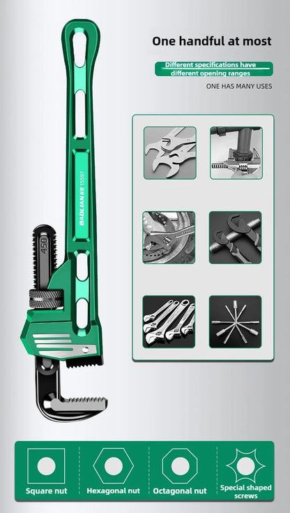 10/12/14/18 Inch Pipe Wrench Universal Monkey Spanner