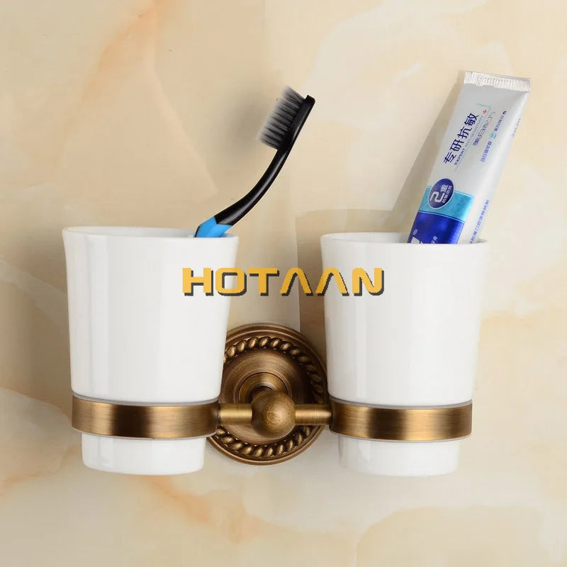 Solid Brass Bathroom Robe Hook Paper Holder Towel