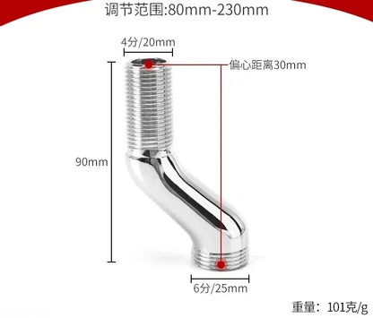 2pcs Brass Shower Faucet Shower Thickened Variable Diameter