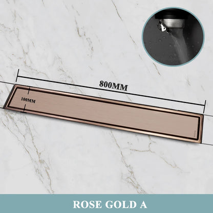 304 Stainless Steel Bathroom Drain Brushed Rose Gold